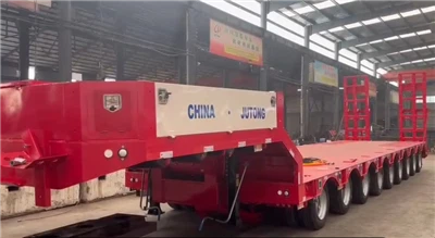 Remolque de plataforma baja extraíble de varios ejes